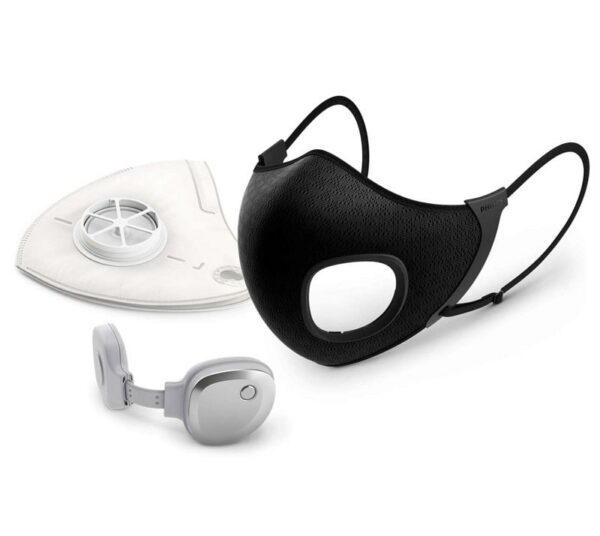 Philips black fresh air mask with engine and filter
